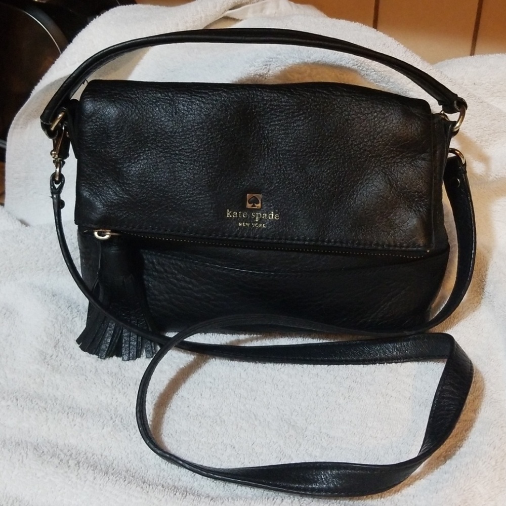 Authentic Kate Spade Leather crossbody tassle bag
